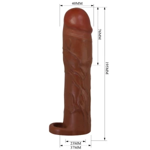 PRETTY LOVE - MANCHON DE PÃNIS GERD AVEC EXTENSION DE 7,6 CM MULÃTRE